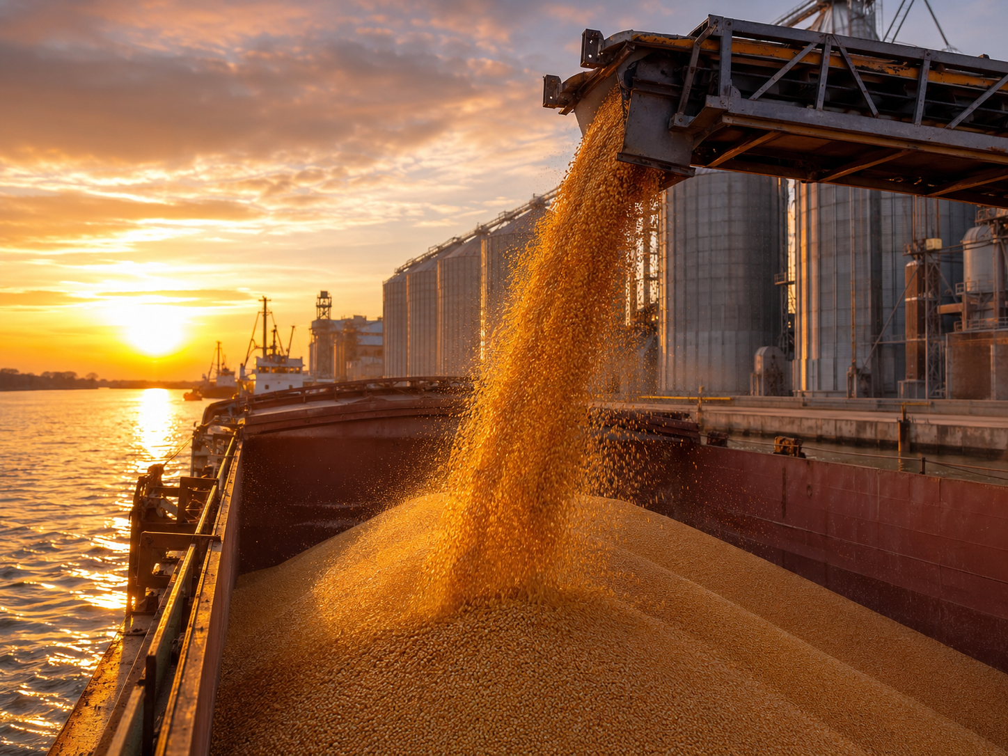 Transport fluvial cereale și produse agricole